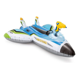 Avion Inflable Con Pistola 117x117cm Hasta 40kg +3años Avion Inflable Con Pistola 117x117cm Hasta 40kg +3años