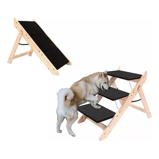 Escaleras Plegables De Madera Para Mascotas Rampa 2 En 1 Escaleras Plegables De Madera Para Mascotas Rampa 2 En 1