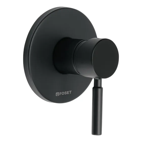 Monomando Para Regadera, Negro Mate, Foset 46791 Acabado Mate