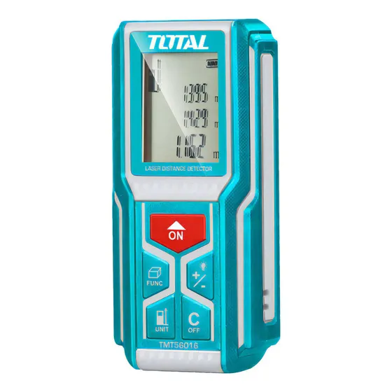 Medidor De Distancia Láser Total, Hasta 60m - Área, Volumen, Altura - Incluye Estuche Y 2 Pilas AAA - TMT56016