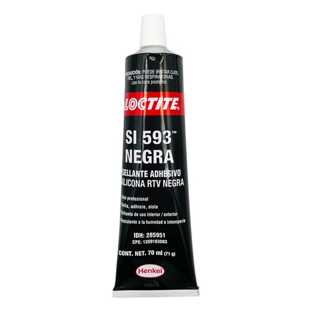 Silicona Loctite Automotriz 285951 alta temperatura 593 color negro 70ml