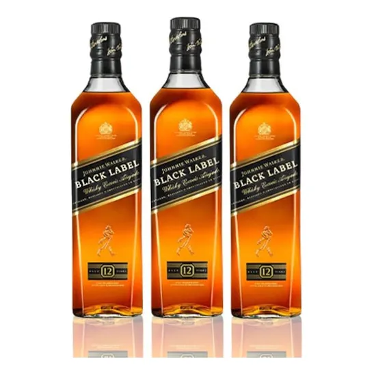 Pack De 3 Johnnie Walker Whisky Black Label 750 Ml