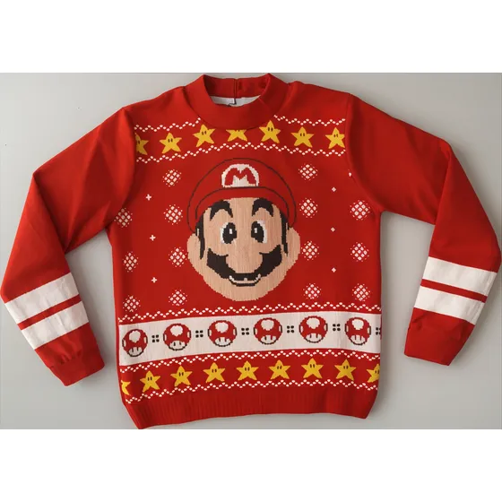 Ugly Sweater Navideño Infantil Mario Sueter 1 Pieza
