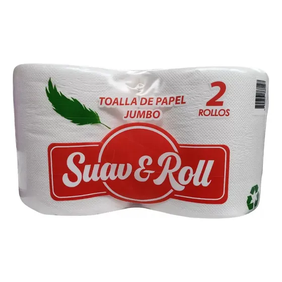 Toalla De Papel Jumbo 2 Rollos De 200 Metros C/u.