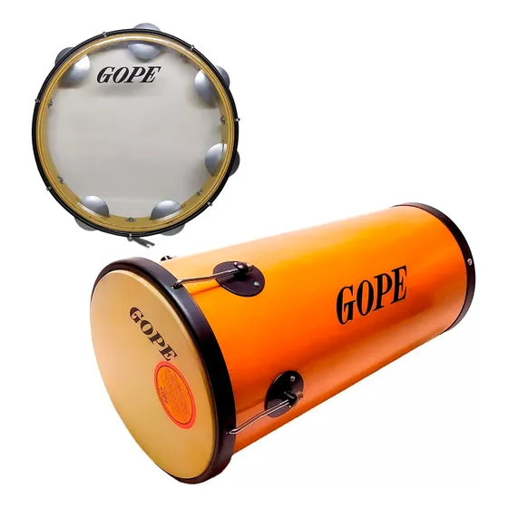 Kit Tantan Gope Madeira 10 + Pandeiro Gope 11 Polegadas