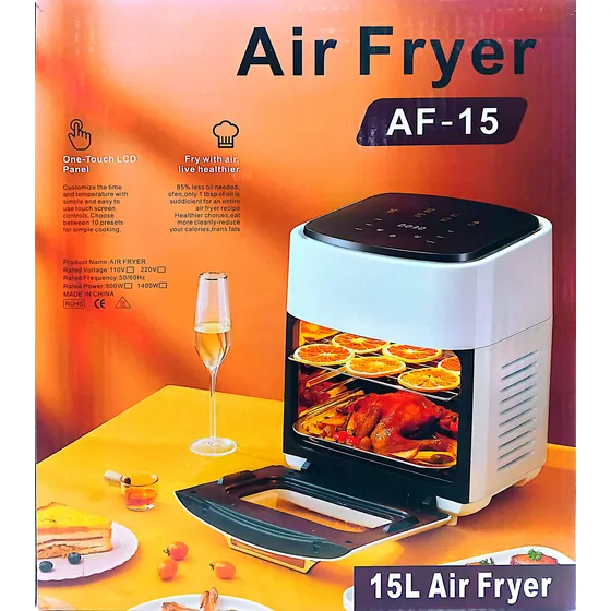 Freidora De Aire, Freidora Sin Aceite Horno De  15litros