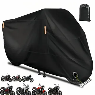 Funda Para Moto Impermeable Protección Solar Grueso 210d Negro