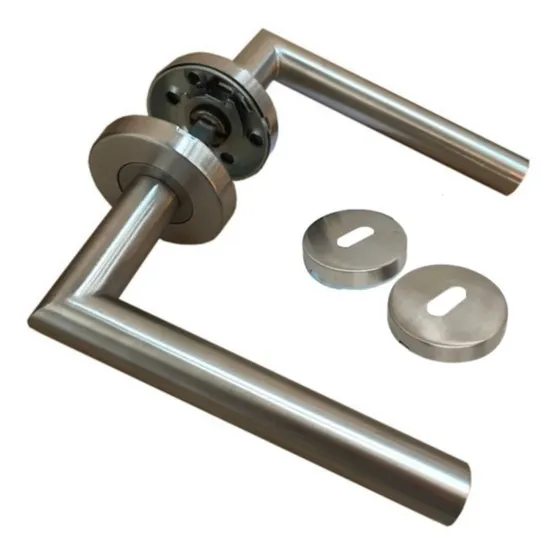 Picaporte Manija Puerta Doble Balancin Acero inoxidable BRZ 1050 Cromado Piezas Derecha e Izquierda