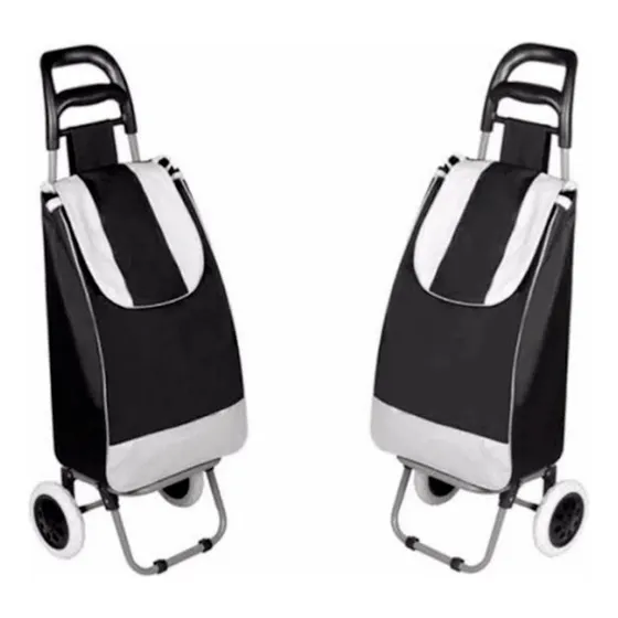 Carrito De Mercado Plegable Con Ruedas Bolso Lona Compras