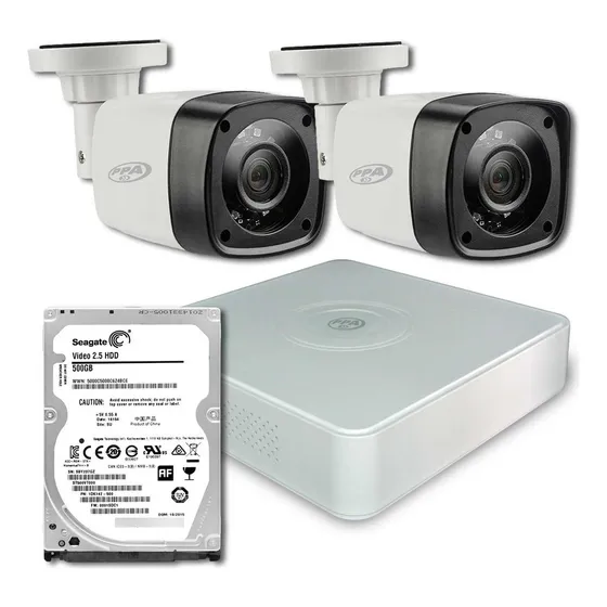 Kit Cftv 2 Cameras 2mp 20m Infra Dvr 4 Canais Hd Sem Cabos