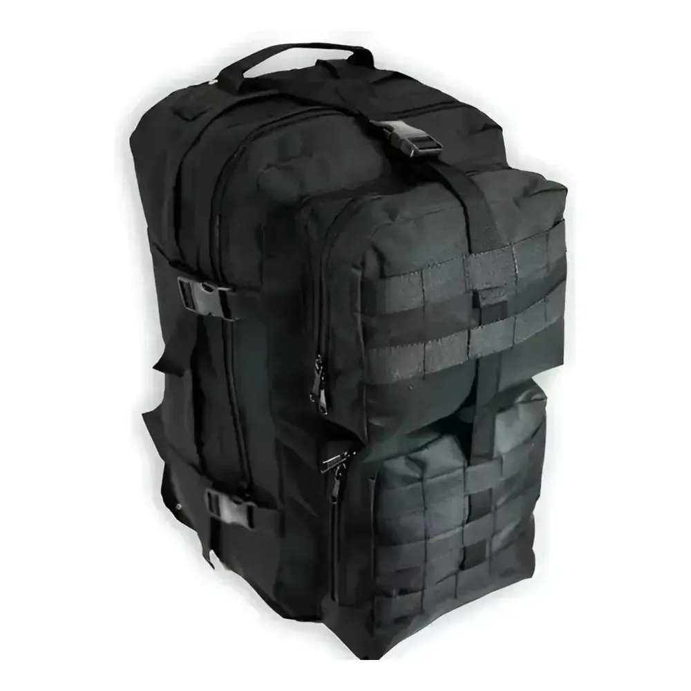 Mochila Táctica 50 L Trekking Asalto Varios Colores Dinamic Negro Liso