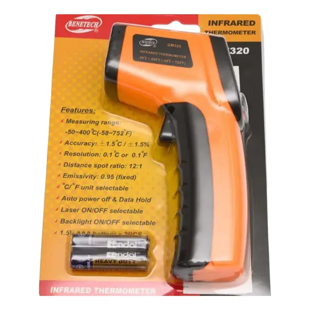 Benetech GM300 termómetro industrial infrarrojo pirómetro -50 a 450c