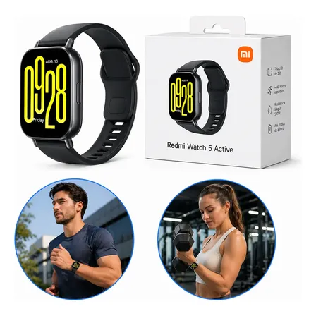 Relógio Smartwatch Redmiwatch 5 Active Prata Xiaomi Original Branco Preto Prateado