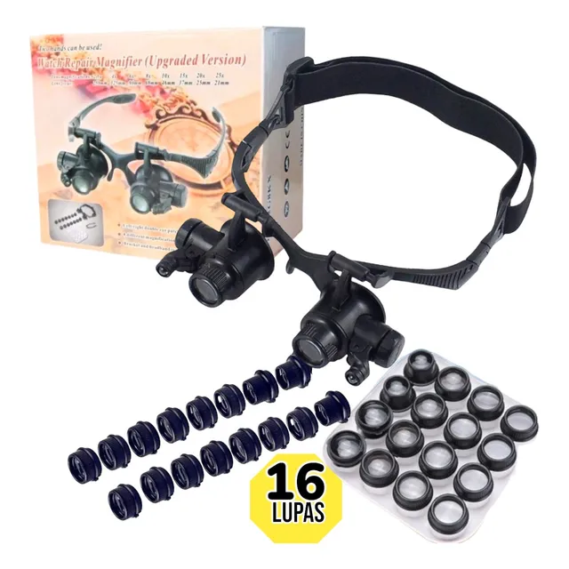 Lampara Visera Lupa 4 Lentes Luz Joyero Tecnico Electronica