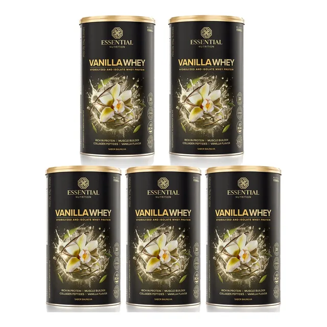 Vanilla Whey 375g - Essential Nutrition - 5 Unidades