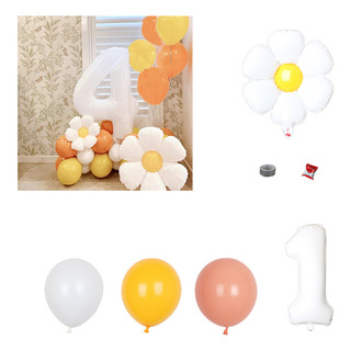 Set De Globos Daisy Garland Estilo Wave Ins, Kit De Cumpleañ Set De Globos Daisy Garland Estilo Wave Ins, Kit De Cumpleañ