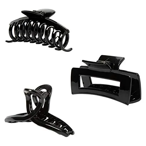 Kitiin Negro Pelo Clips De Garra Para Cabello Grueso Vp2bl