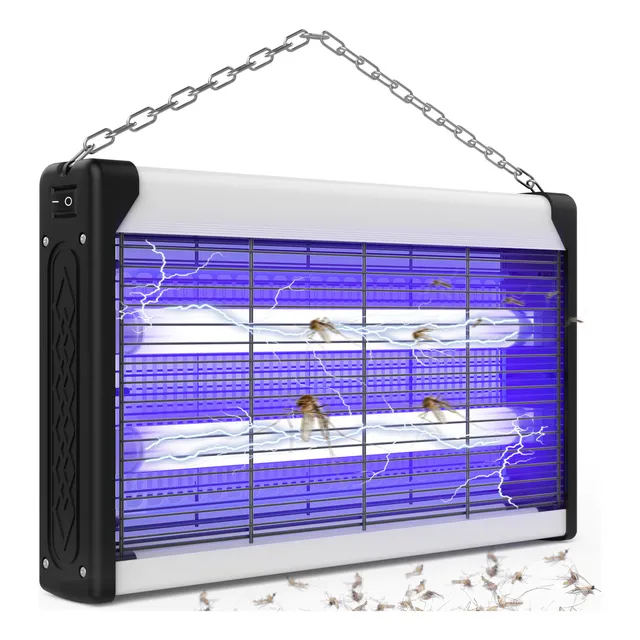 Auskang Lámpara Mata Mosquitos Eléctrico, 20W Potent Matamoscas Eliminador de Insectos Killer Light Efectiva Fly Killer Lamp Bug Zapper para Interior y Exterior Jardín Dormitorio Cocina