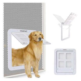 Puerta Mosquitera Para Perros C/solapa Magnetica Large Blanc Puerta Mosquitera Para Perros C/solapa Magnetica Large Blanc