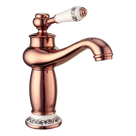 Grifo Lavabo Baño Laton Retro Agua Fria Caliente Monomando V