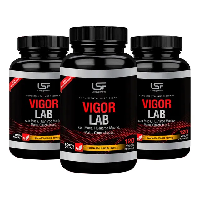 Maca Negra + Huanarpo Macho / 3 Frascos Vigorizante Natural