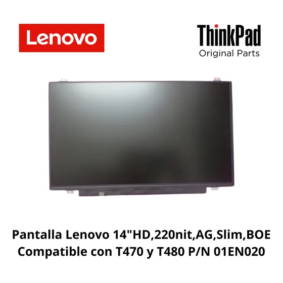 Pantalla Lenovo 14 Hd,220nit,ag,slim,boe Para T470 Y T480