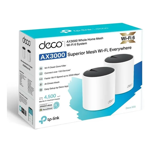 Sistema Wi-fi 6 Mesh Tp-link Deco X55 Ax3000 Dual Band 2pack