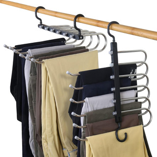 2pcs Gancho Pantalones Organizador Multiple Ahorra Espacio 2pcs Gancho Pantalones Organizador Multiple Ahorra Espacio