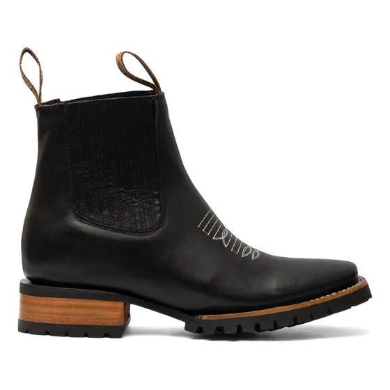 Botin Charro 100% Piel Napa Bulldog Trabajo Vaquero Tractor