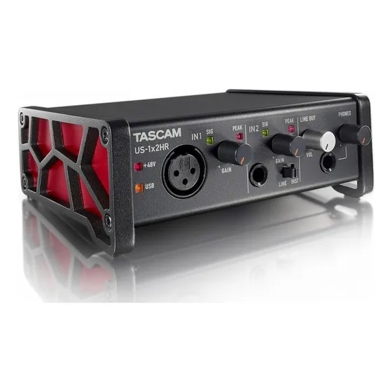Interface de áudio Tascam Us-1x2hr 2° geração