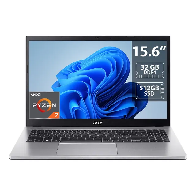 Laptop Acer Aspire 3 Ryzen 7, Ram 32gb, 512gb Ssd, W11h Color Gris