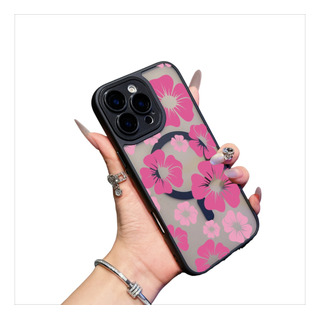 Funda Para iPhone Con Magsafe Patrón De Flores Rosas Funda Para iPhone Con Magsafe Patrón De Flores Rosas