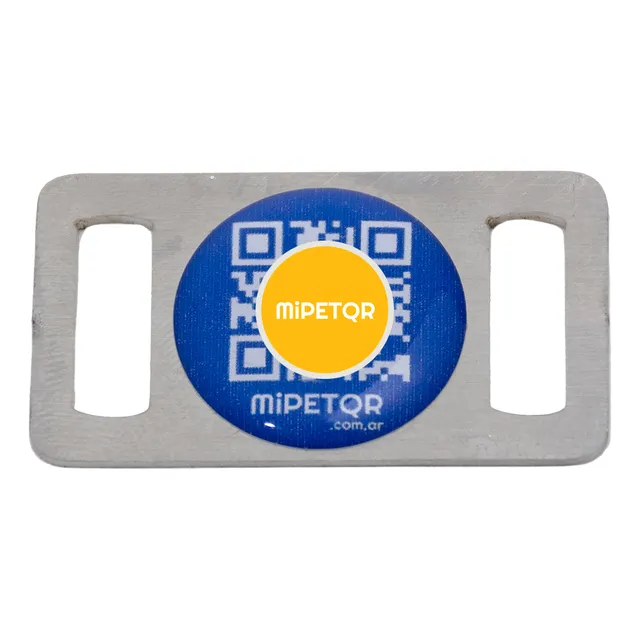Identificación Qr Mascotas Pasador Acero Para Collar 1,5cm