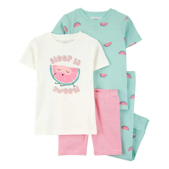 Pijama De 4 Piezas De Sandías De Niña 2s894310 Carters®