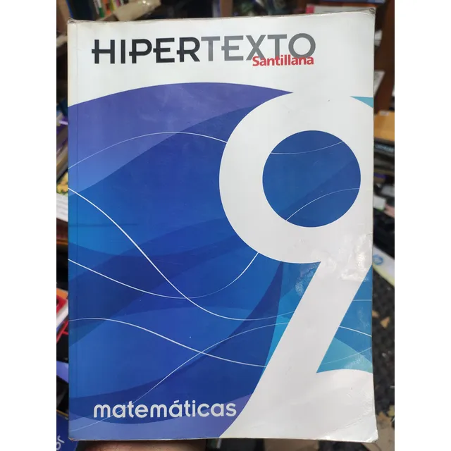 Hipertexto Matemáticas 9 - Santillana - Libro Original