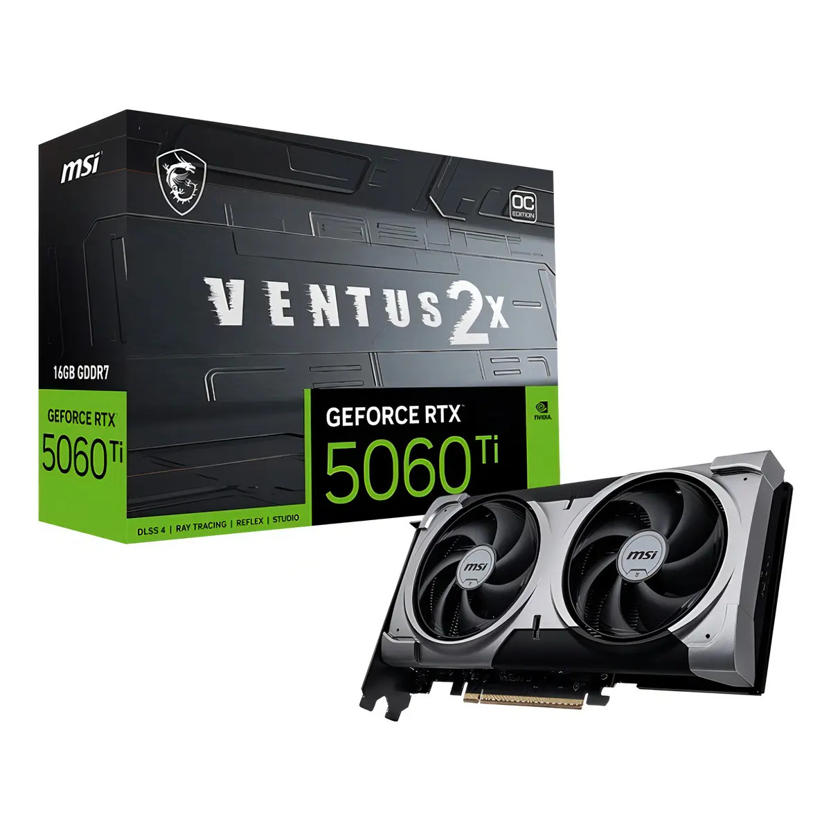 Placa de video MSI RTX 5060 Ti Ventus 2x