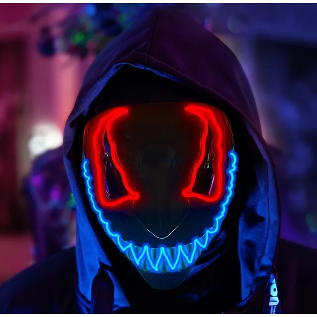 Máscara De Venom 2024 Fiestas Halloween Película Luces Led