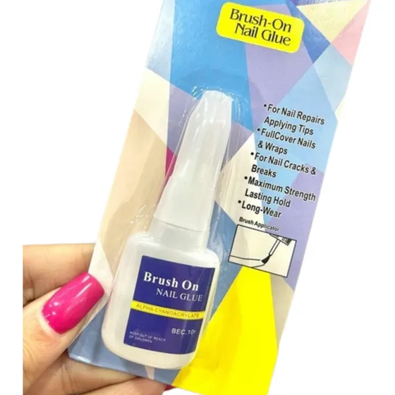 Pegamento de uñas postizo Brush-on Gel
