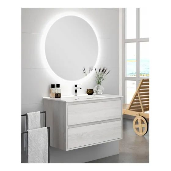 Mueble De Baño Con Lavamanos Español Hibernian Gris 60x45cm