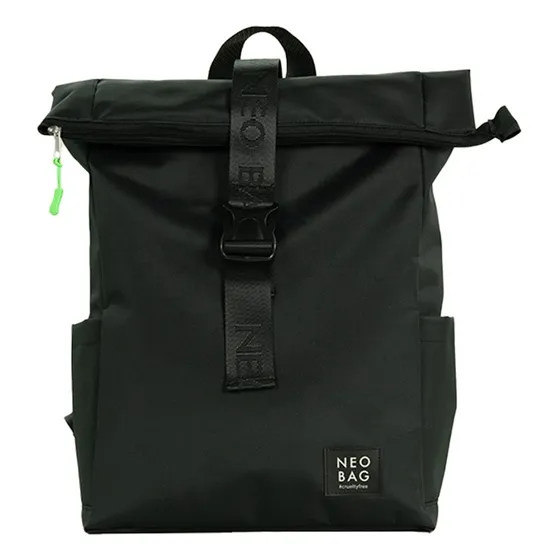 Mochila Arya - Neo Bag Color Negro Diseño De La Tela Lisa