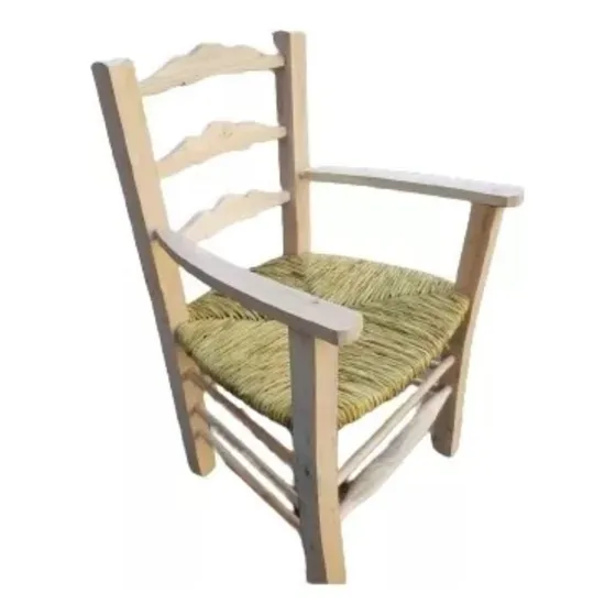 Silla De  Junco Con Apoya Brazo