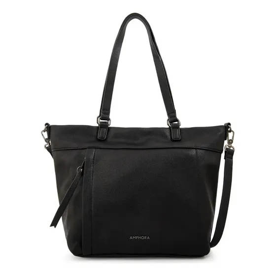 Cartera Tote Carolina Grande Negro Negro Igual A La Foto Del Producto