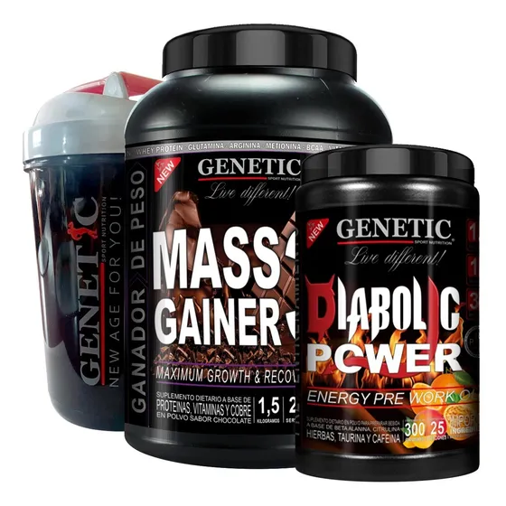 Masa Muscular Gainer Energía Prework Diabolic Shaker Genetic