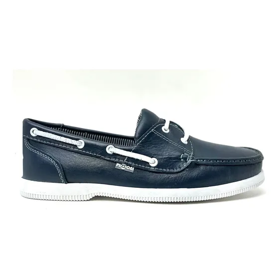 Zapato Náutico Pizzoni Cuero Vacuno Cordon Cosido   (6028)