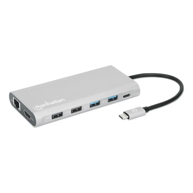 Docking Station Usb-c Para Triple Monitor Manhattan 130660