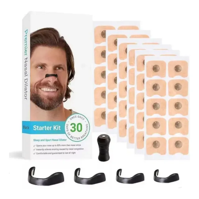 60 Dilatador Nasal Magnetico Tiras Respiración Anti Ronquido