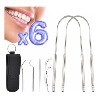 Limpia Lengua Set 2 Piezas Estuche Raspador Lengua Oral Full Limpia Lengua Set 2 Piezas Estuche Raspador Lengua Oral Full