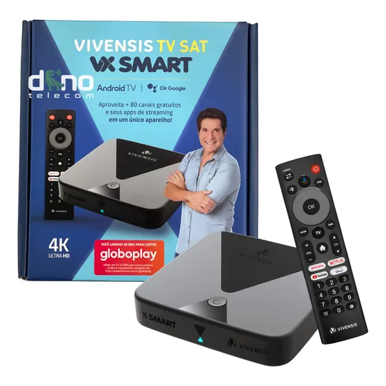 Receptor Digital Vivensis Vx Smart Box Sat Hd Android Tv