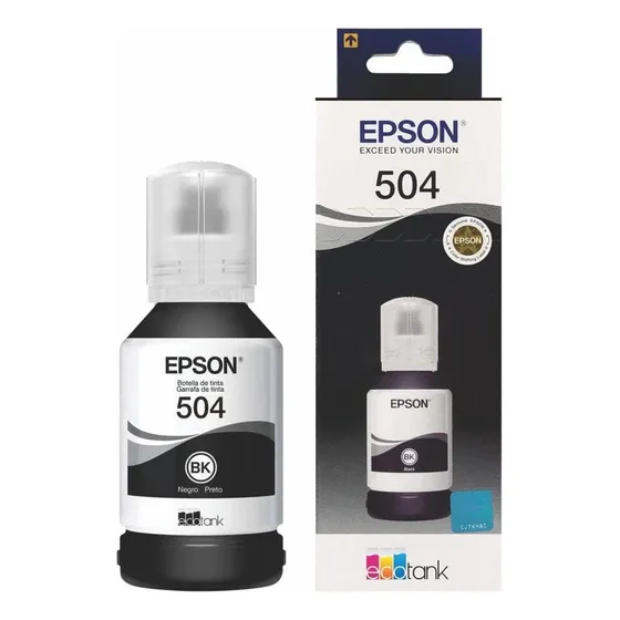 Tinta T504 Epson Preta L6161 L4150 L4160 L6191 L6171 T504 