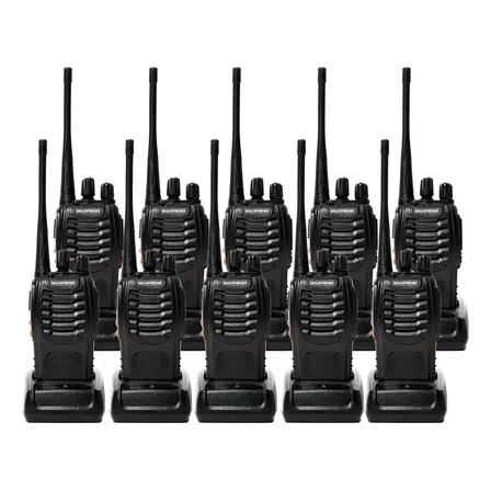 Pack de 10 Walkie-Talkies Baofeng BF-888S con Alcance de 5 km y Función VOX